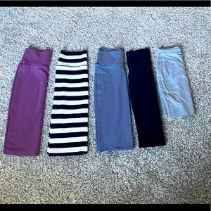 5 XS Pencil Skirts. All included in pricing. NWOT